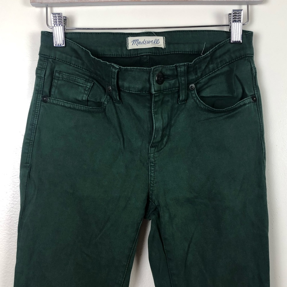 Madewell Skinny Skinny Dark Green Jeans - Picture 2 of 6